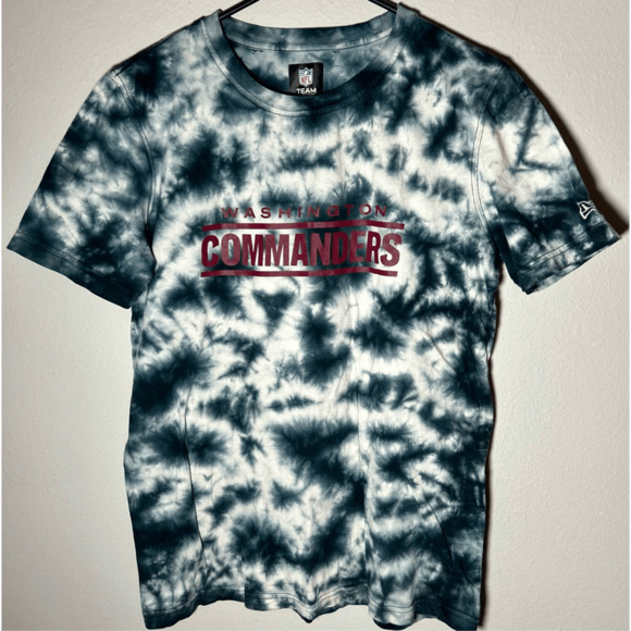 Washington Commanders NFL New Era Short Sleeve Black & White Tie Dye T-shirt M - Picture 2 of 8